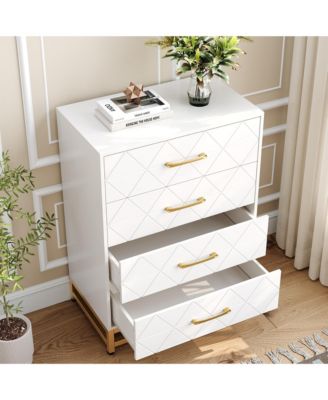Dresser for Bedroom with 4 Drawer Dresser