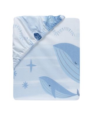 Bubbles & Squirt 100% Cotton Whale/Ocean Fitted Crib/Toddler Sheet