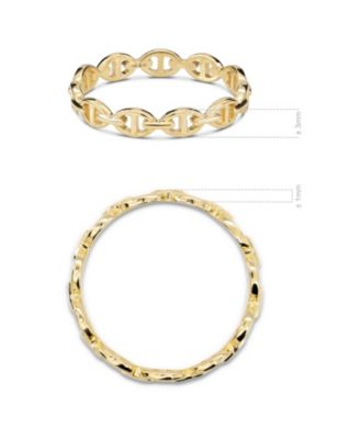 Mariner Anchor Ring in 14K Gold, Size 7, approx. 1.6 grams.