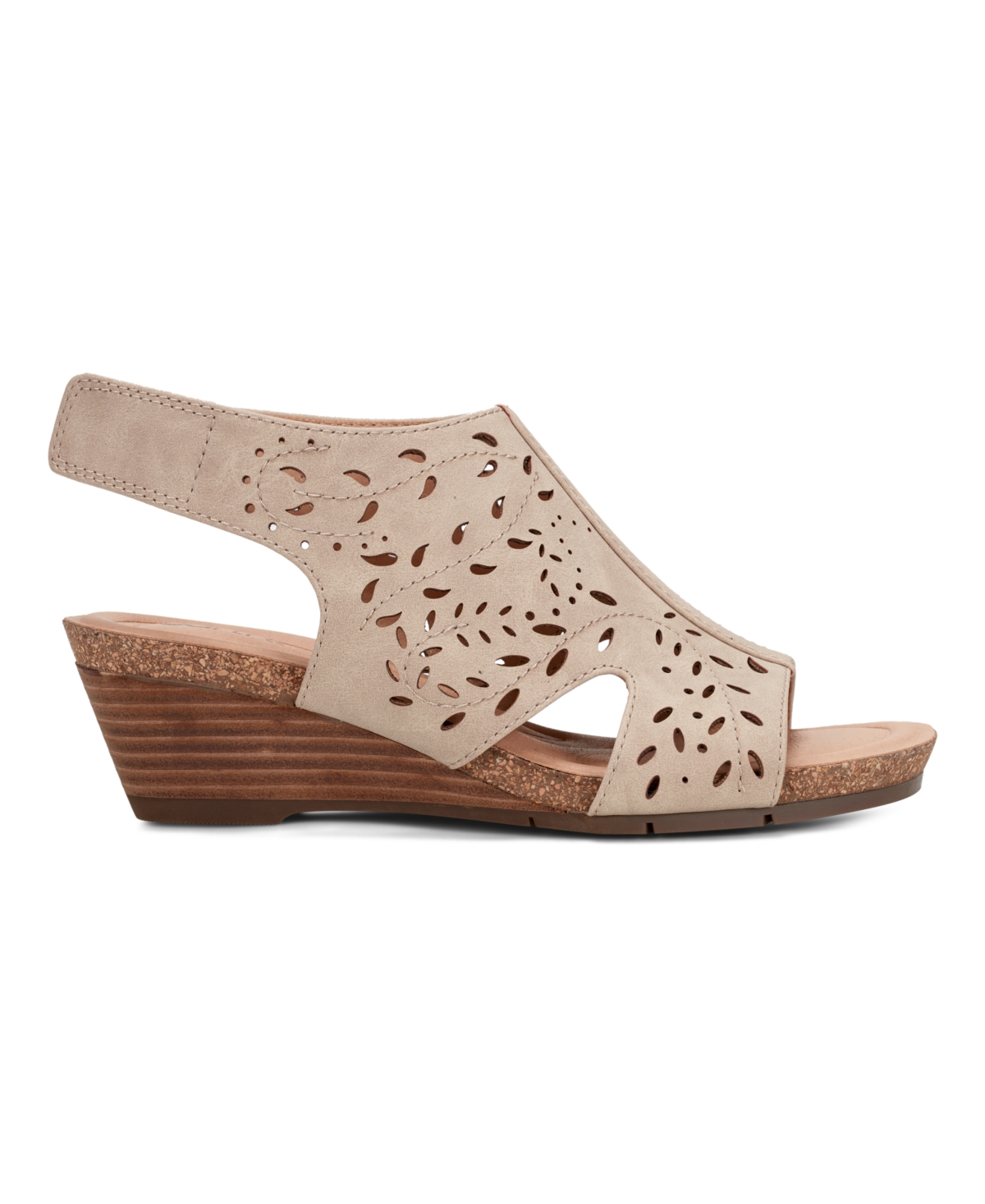 Shop Earth Women's Halin Cutout Slingback Wedge Sandals In Light Sand