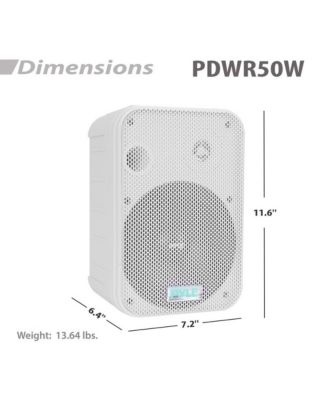 6.5" Indoor/Outdoor Waterproof Speakers - 500W Max Power, Bass Reflex Vent, Heavy Duty ABS Construction