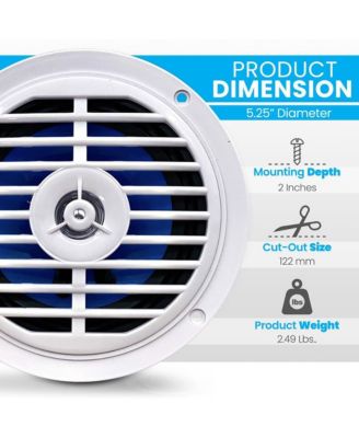 5.25-Inch Waterproof Stereo Speaker System, 100 Watts