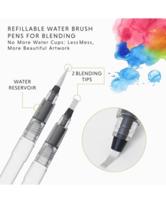 48 Premium Watercolor Brush Pens, Highly Blendable, No Streaks, Water Color Markers, Unbelievable Value, Water Brush Pen, for Beginner to Professional Artist (48 Colors Brush Pens)