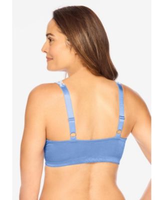 Plus Size Embroidered Front-Close Underwire Bra