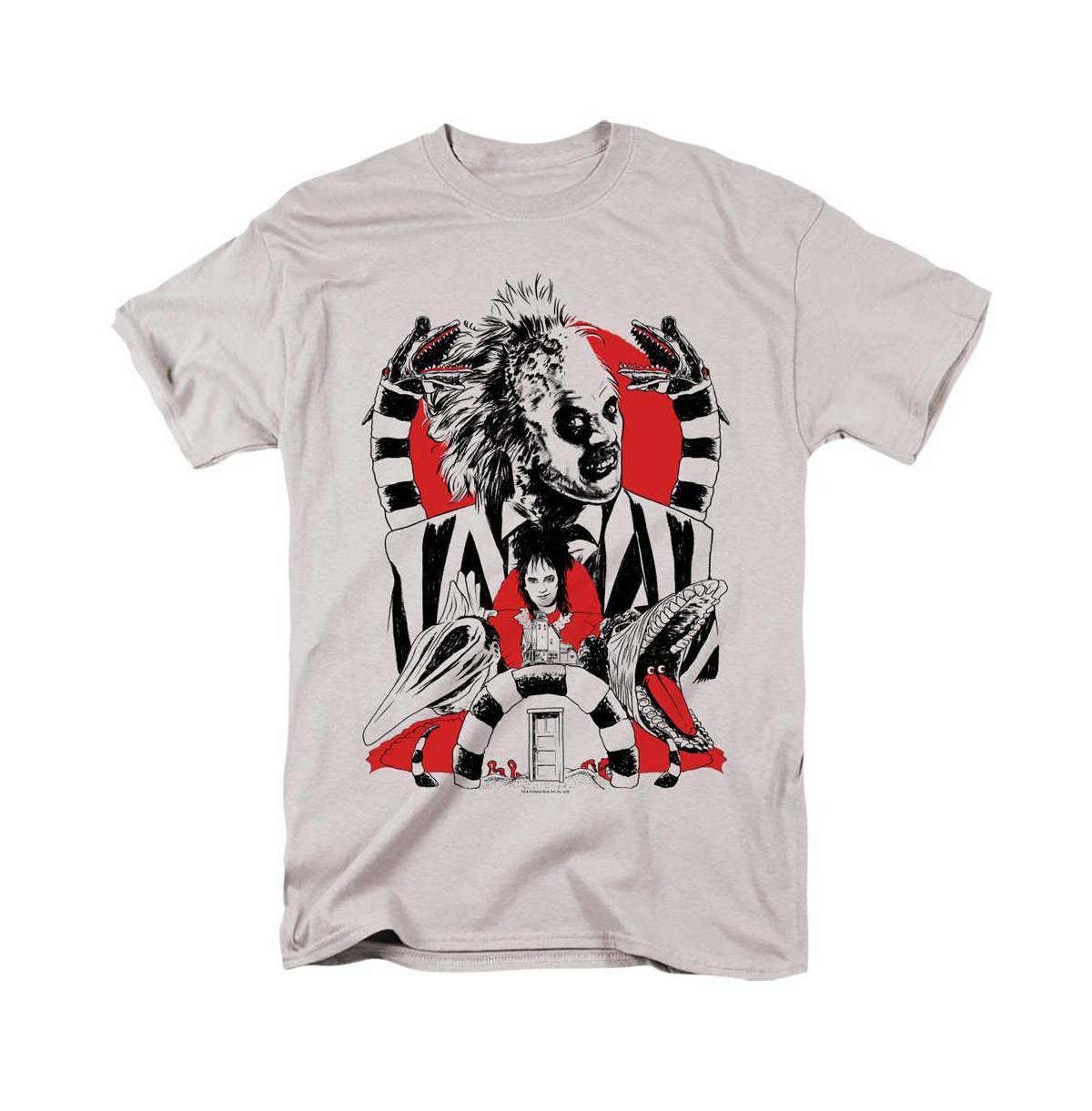 Men's Collage Short Sleeve Adult Tee / T-Shirt - Silver