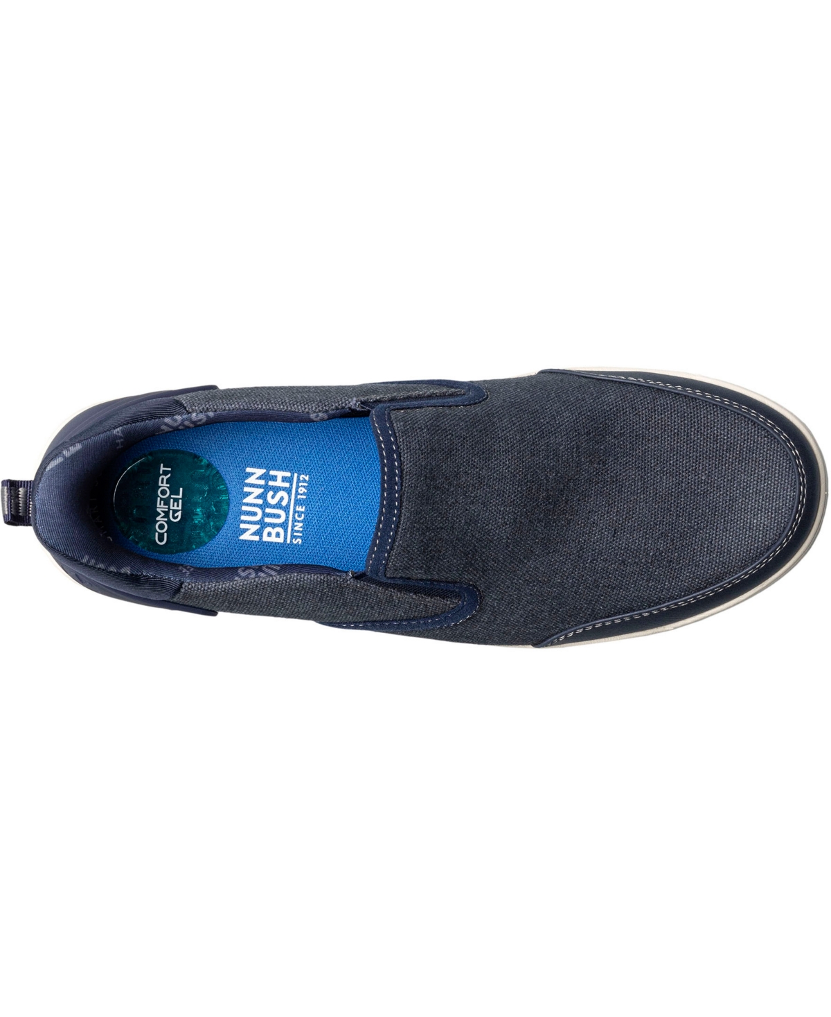 Shop Nunn Bush Men's Kore City Walk Ez Canvas Slip On Shoe In Blue Denim