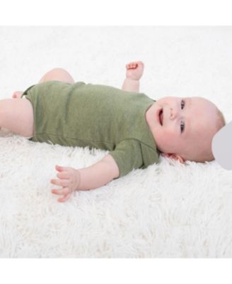 Baby Girls Short Sleeve Cotton Bodysuits Girls, Neutral Check