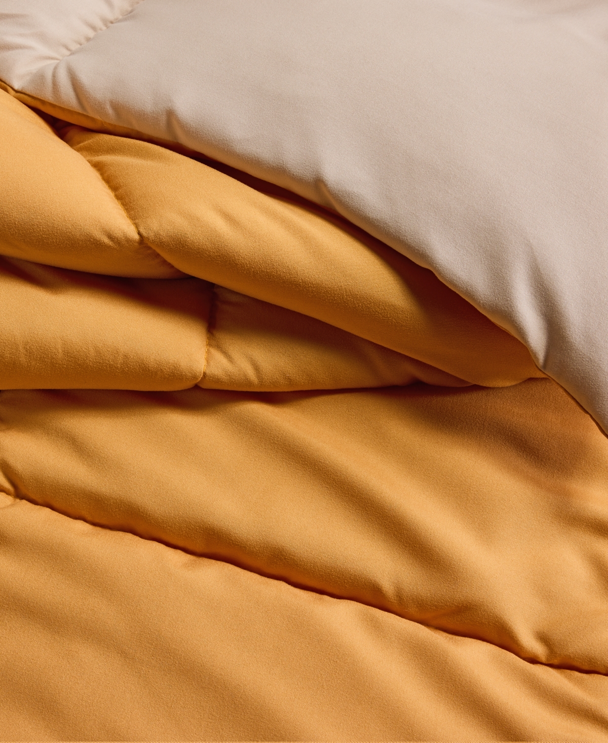 Arch Studio Microfiber Down Alternative Comforter, King, Exclusively At Macy's In Ochre
