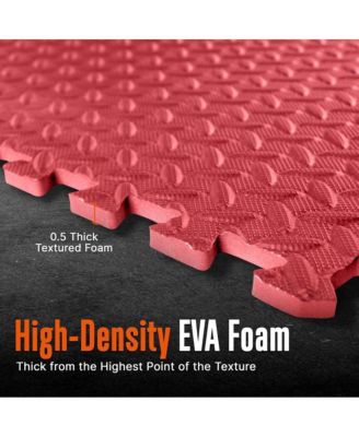 50-Piece Puzzle Exercise Mat, EVA Foam Tiles, Red/Blue