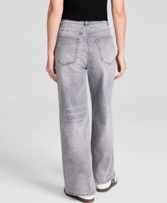 Women's Tie-Front Wide-Leg Jeans, Exclusively at Macy's