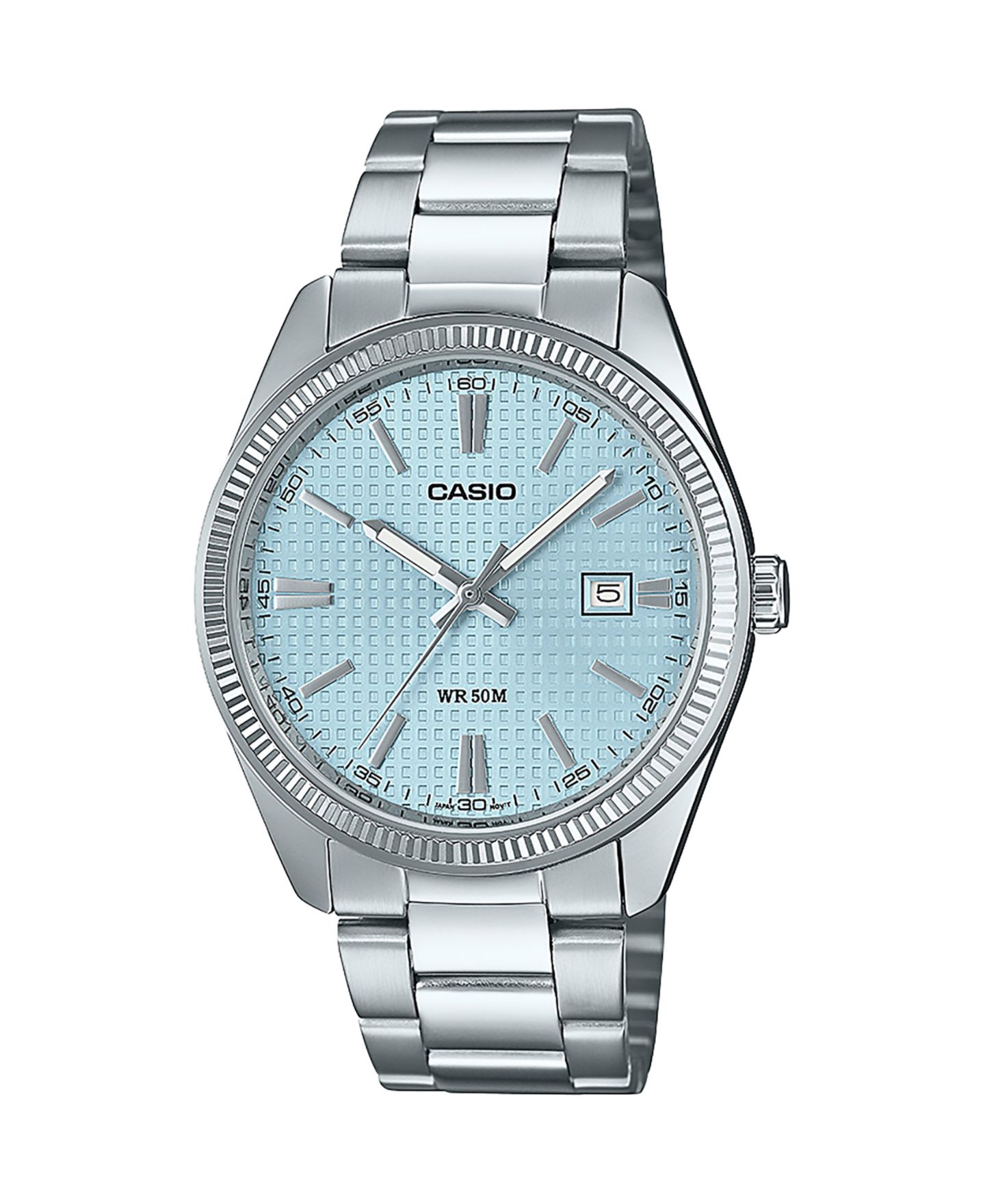 Мужские часы Casio Silver Tone Stainless Steel Watch, 38.5mm — фото 1