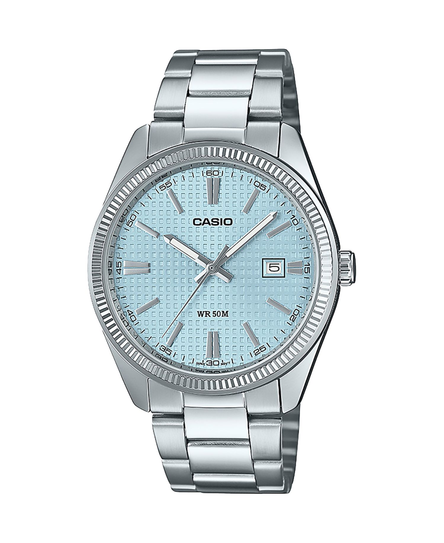 Men's Silver Tone Stainless Steel Watch, 38.5mm
