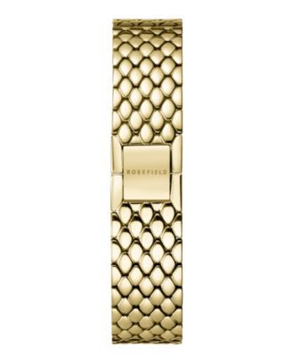 Oval Women's Gold Tone Stainless Steel Bracelet Watch 29mm