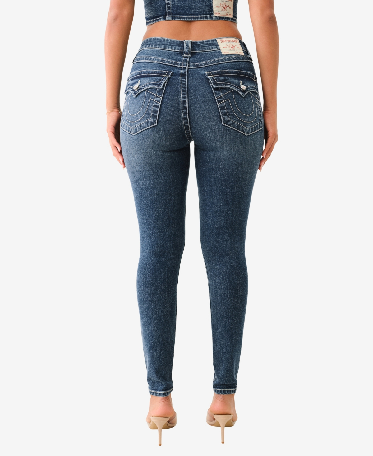 TRUE RELIGION WOMEN'S CRYSTAL JENNIE HIGH RISE SKINNY JEANS 