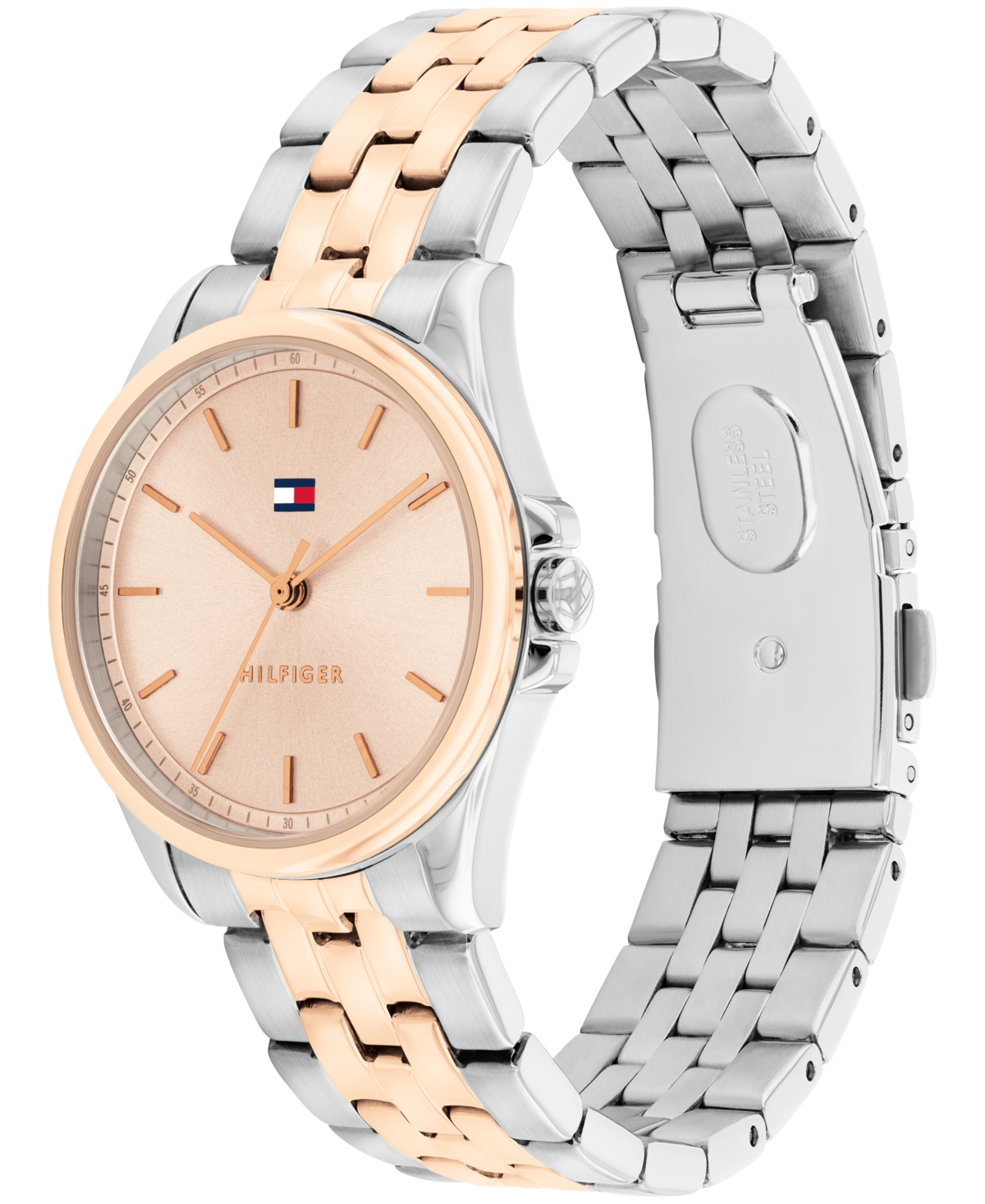 Tommy Hilfiger Women's Quartz Two-tone Stainless-steel Bracelet Watch, 30mm In Two-tone