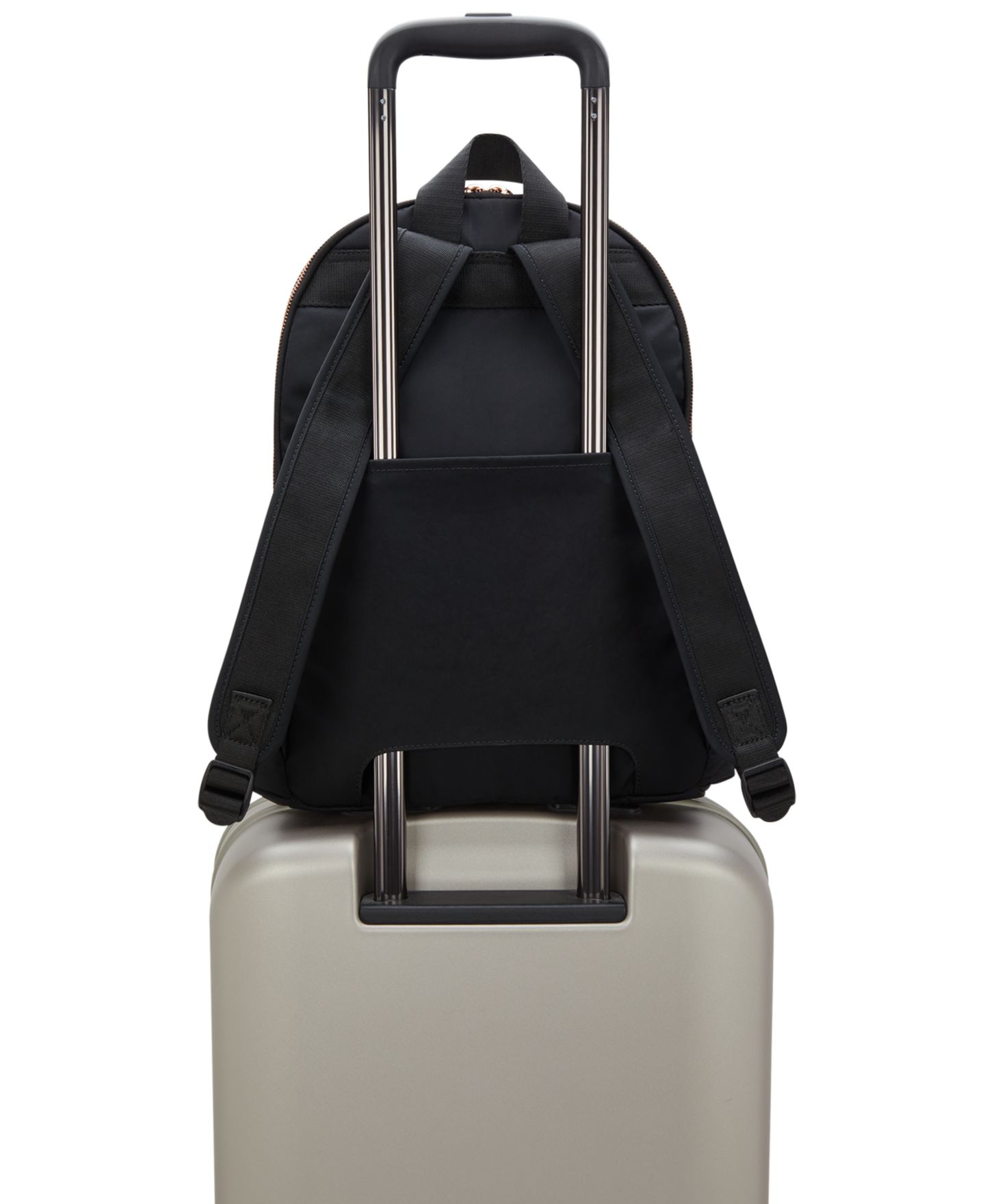 Рюкзак Kipling Delia Medium Convertible, цвет: Чёрный розовый — фото 14