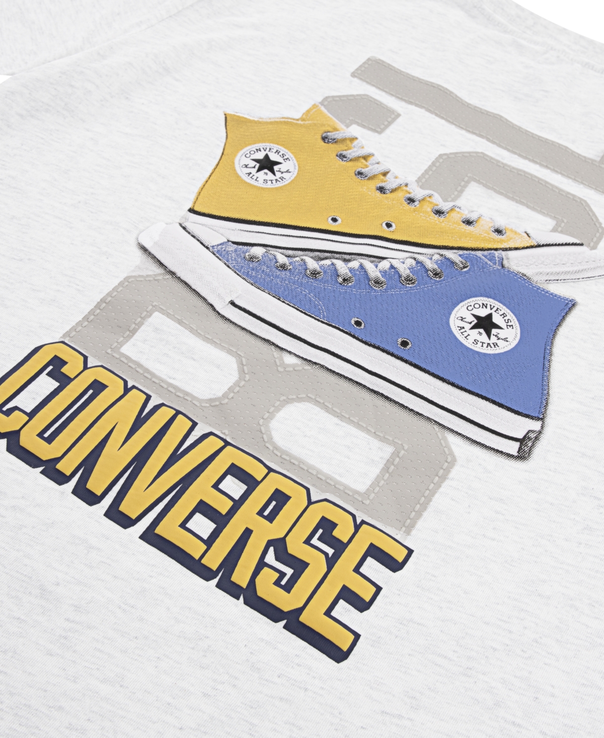 CONVERSE BIG BOYS RETRO FRONT BACK SNEAKER T-SHIRT 