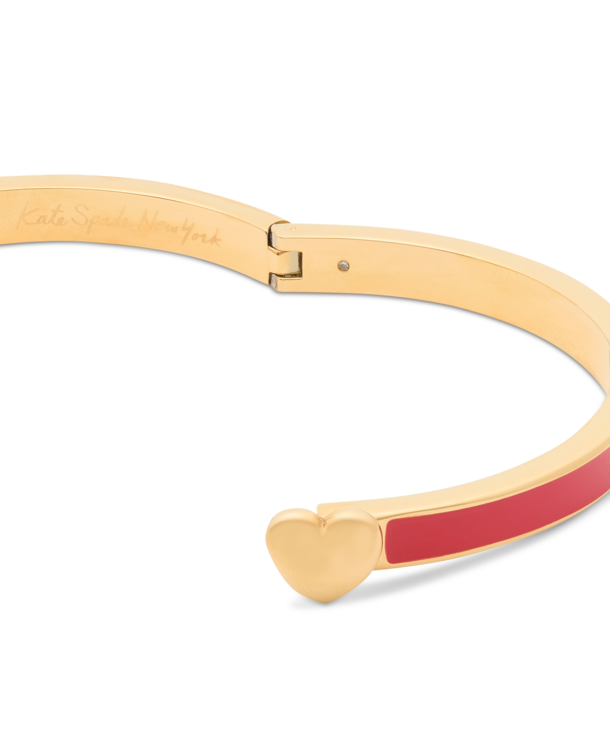 KATE SPADE ENAMEL POLISHED HEART YOU BANGLE BRACELET 