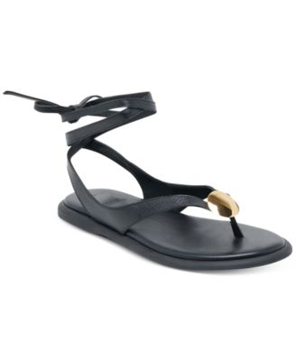 Women's Judy Lace-Up Ankle Wrap Embellished Flat Sandals