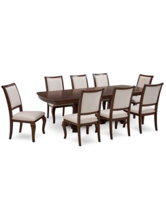 Nelman 9-Pc. Rectangular Dining Set (Table & 8 Side Chairs), Created for Macy's