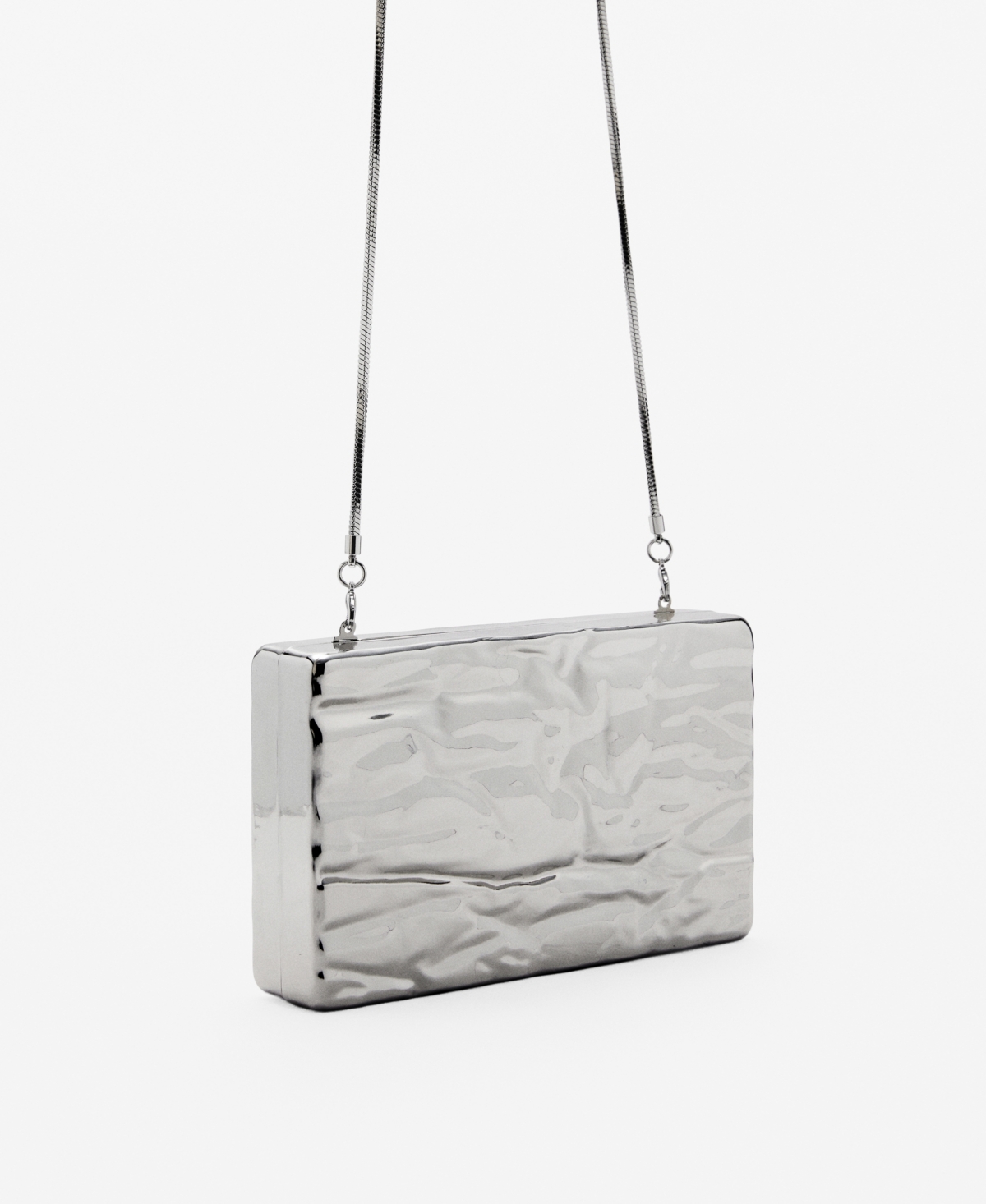Women's Textured Clutch Bag - Silver