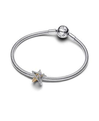Two-Tone Sparkling Crossover Star Charm