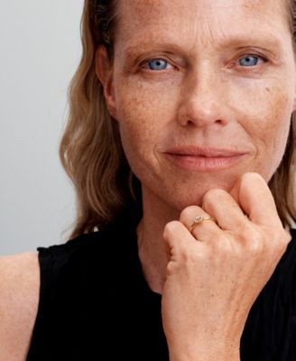 Gold-Plated Round Pave Halo Ring