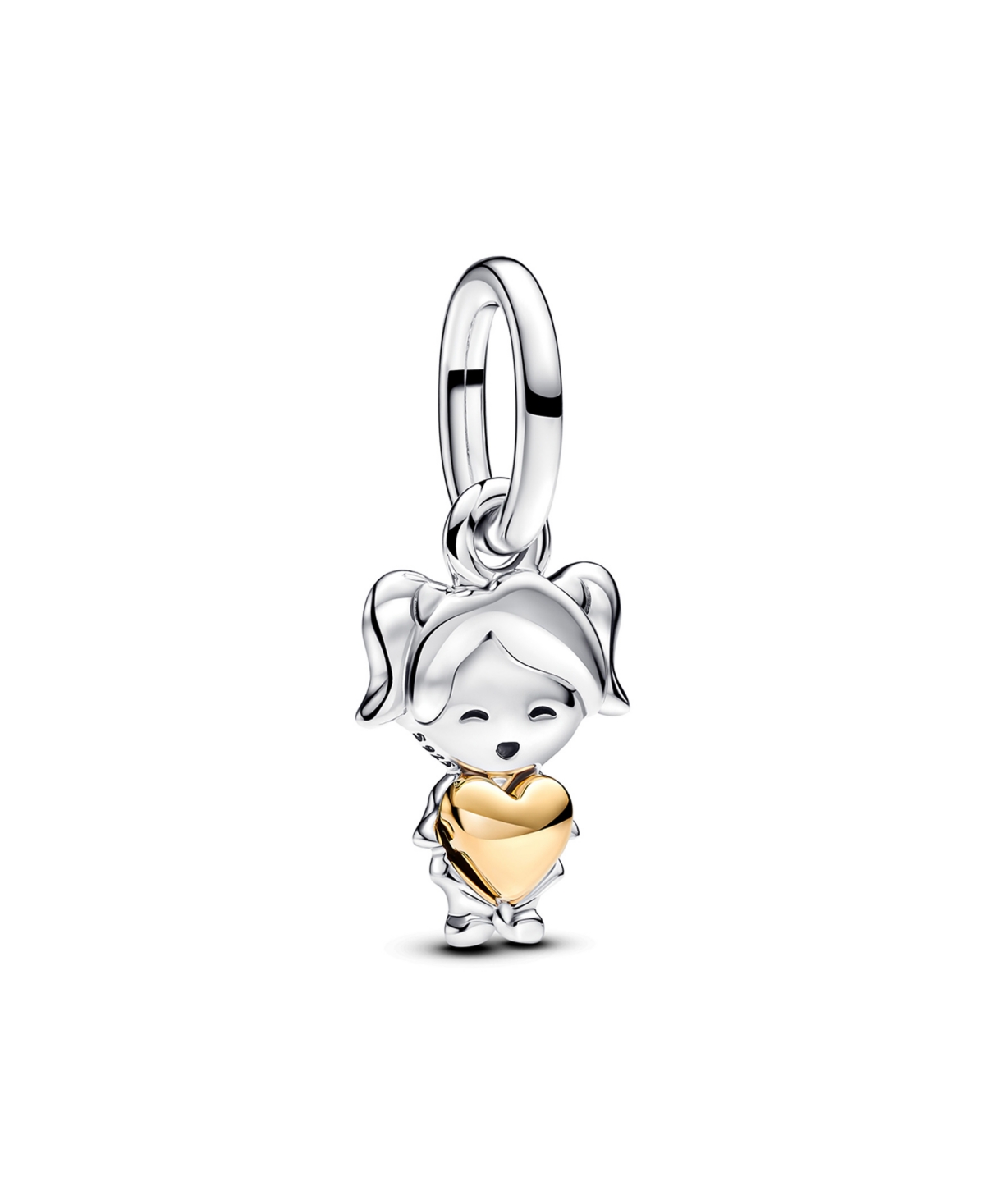 Pandora Two-tone Happy Girl Dangle Charm In Two Tone
