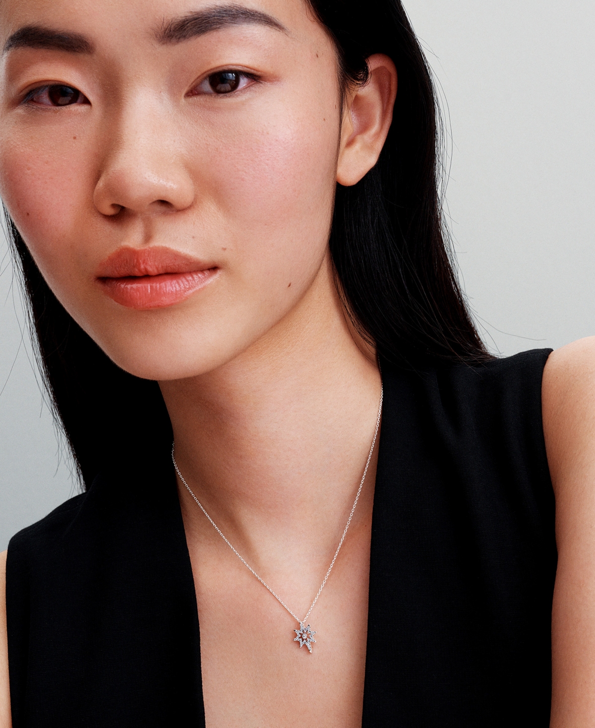 Pandora Silver North Star Pendant Necklace In Sterling Silver