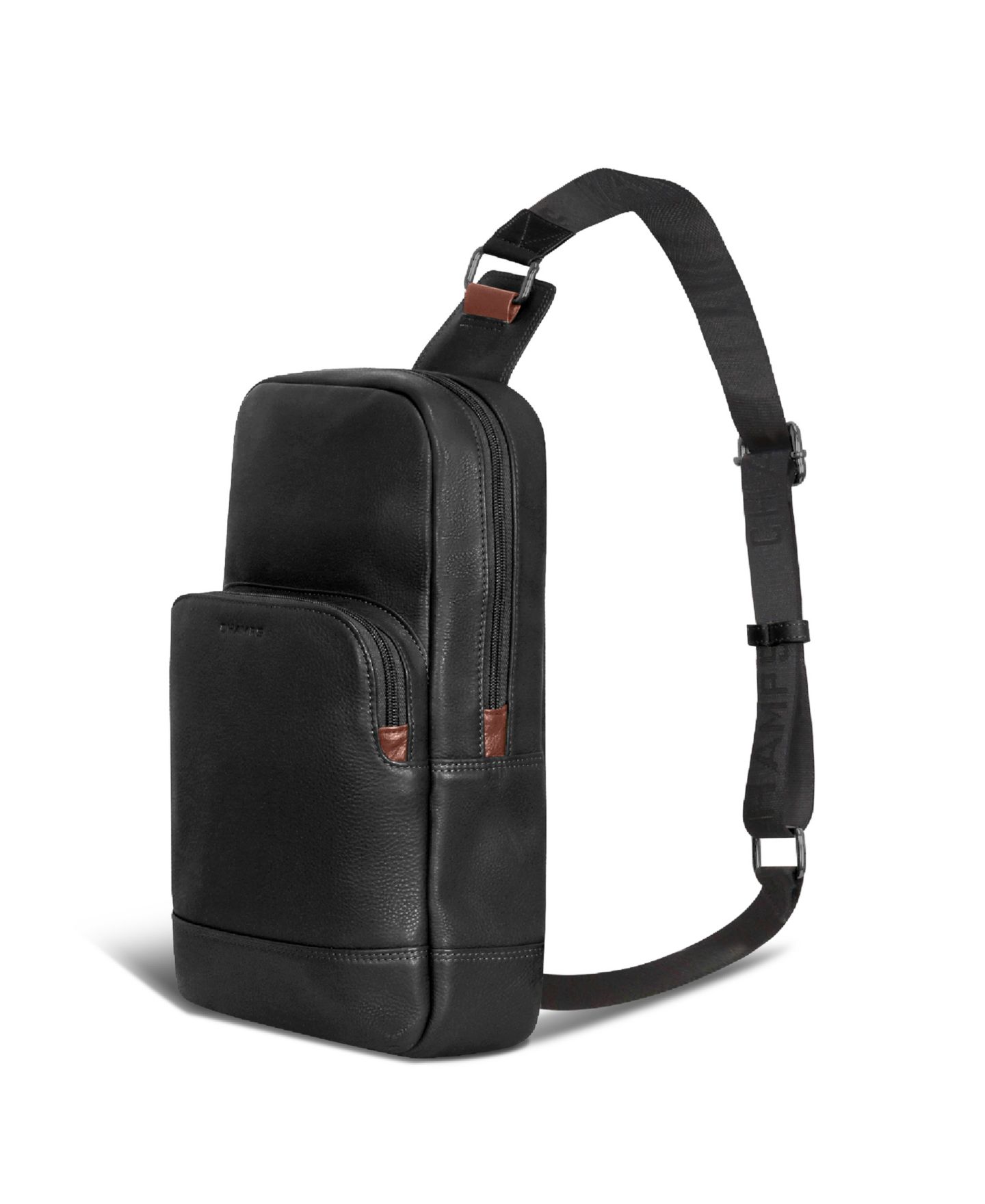 Сумка CHAMPS Onyx Leather Sling, цвет: Чёрный — фото 3