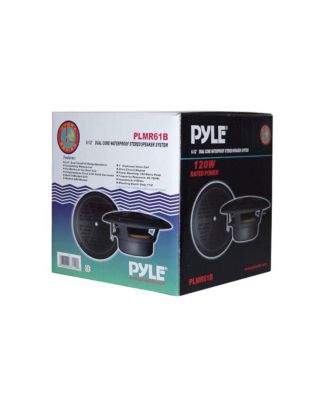 6.5-Inch Marine Component Speakers, 120 Watts, Black