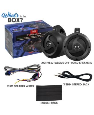 4” Waterproof Off-Road Bluetooth Streaming Speakers, Amplified, 900W