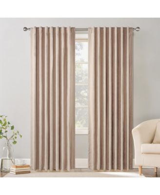 Chenille Blackout Back Tab Curtains Pair, 52"X96"