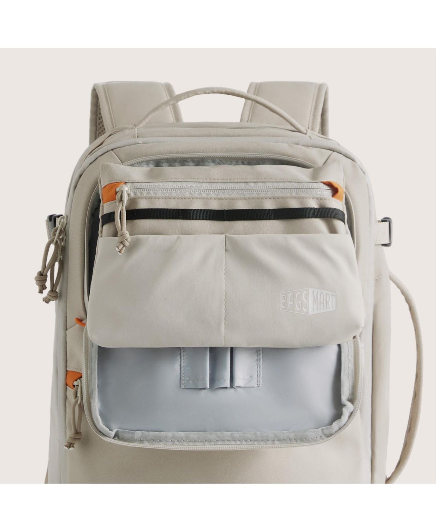 Рюкзак BAGSMART Faro 29L Carry On Travel Set Bone White, цвет: Бежевый — фото 6