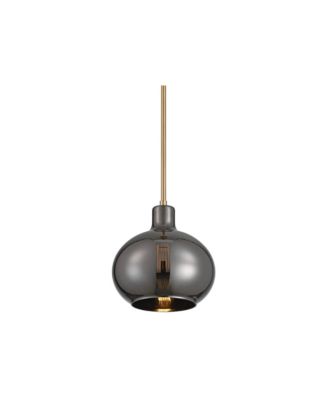 Partridge 9 1/2" Modern Pendant Ceiling Light Fixture Dining Room Over Table Kitchen Island Brass Finish Mirror Glass Mini