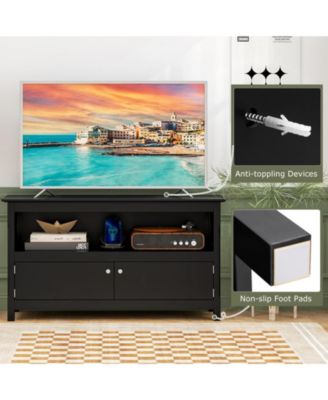 TV Stand Entertainment Center with Charging Station for TVs up to 50 Inch