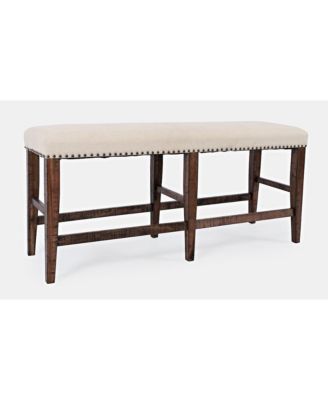 Fairview Transitional 52" Backless Upholstered Counter Height Bench