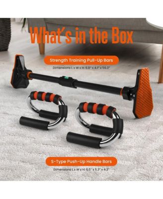 Pull-Up and S-Type Push-Up Bars for Strength Training and Home Workouts