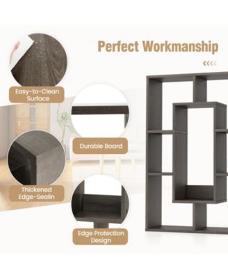 7-Cube Geometric Bookshelf Modern Decorative Open Bookcase