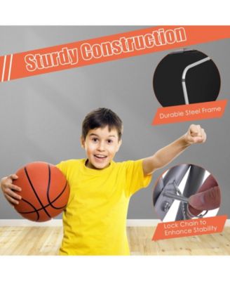 Foldable Double Electronic Basketball Game with 4 Balls Indoor