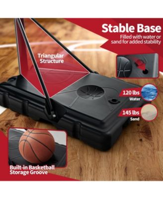 Adjustable Portable Basketball Hoop Stand with Shatterproof Backboard Wheels