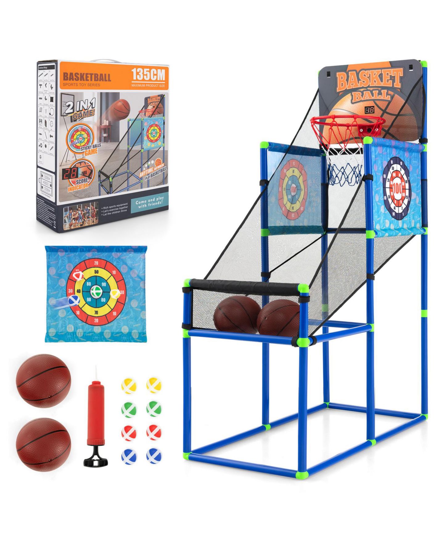 Детская игрушка KUYOTQ Kids Basketball Arcade Game with Electronic Scoreboard and Sound Effect — фото 1
