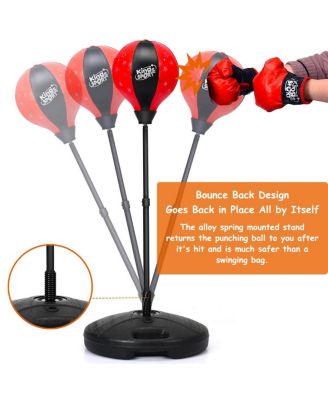 Kids Adjustable Stand Punching Bag Toy Set with Boxing Glove and Base