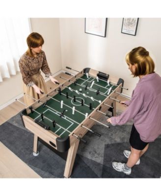 54 Inch Foosball Table Arcade Soccer Game Table with 2 Balls and 26 Players