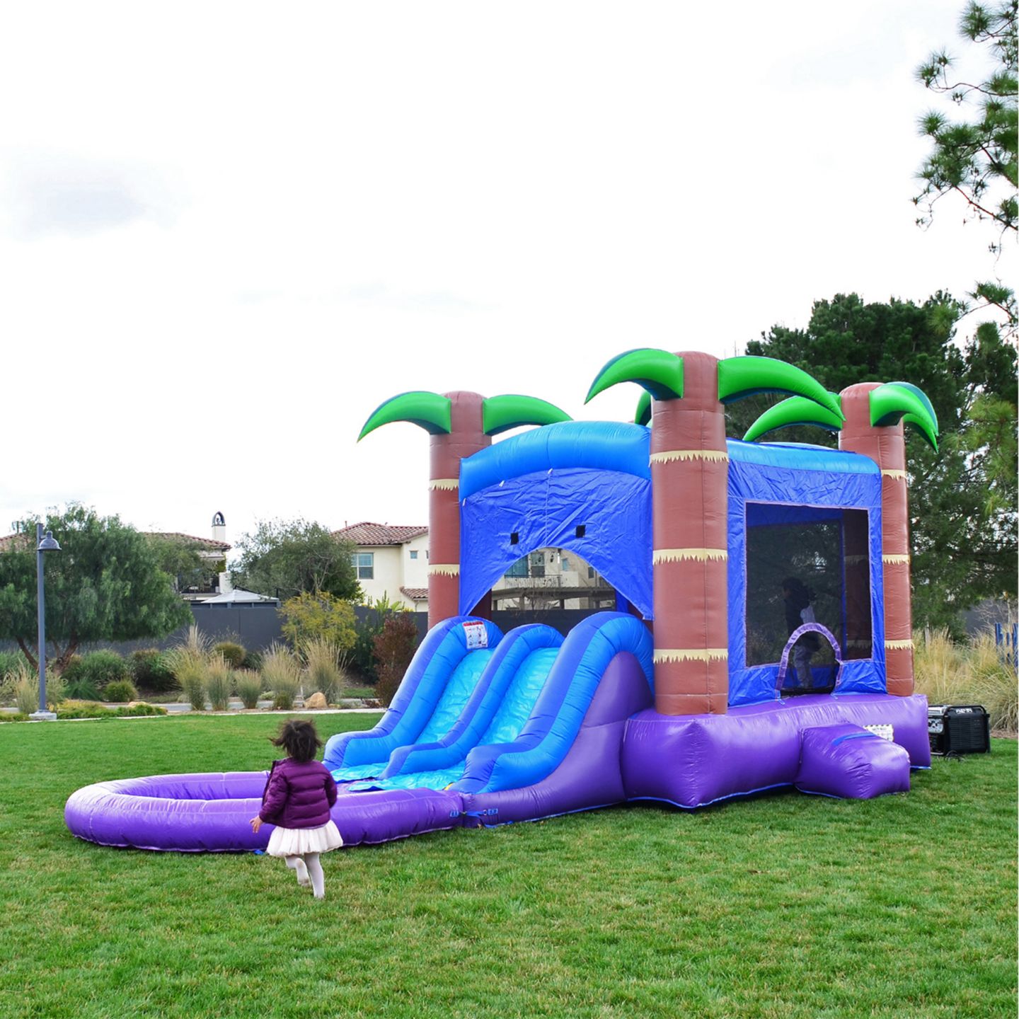 Детская игрушка HERO Kiddo HeroKiddo Enchanted Forest Bounce House & Water Slide Combo w/ Detachable Pool (No Blower/No Stakes), Commercial Grade Inflatable, цвет: Open Miscellaneous — фото 5