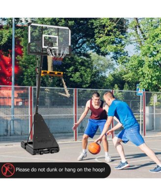4.9-10 FT Basketball Hoop System with 44 Inch Shatterproof Backboard with Wheels