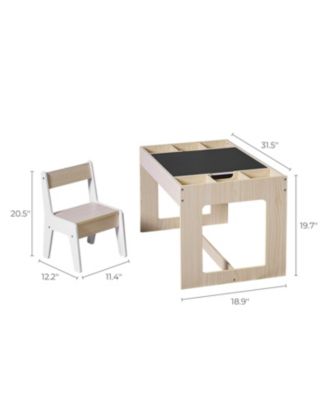 Drawing and Activity Board Children Table with 2 Chairs Set