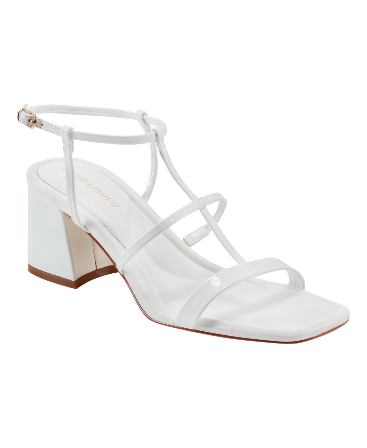 MARC FISHER WOMEN'S GELLYN CAGED BLOCK HEEL SANDALS 
