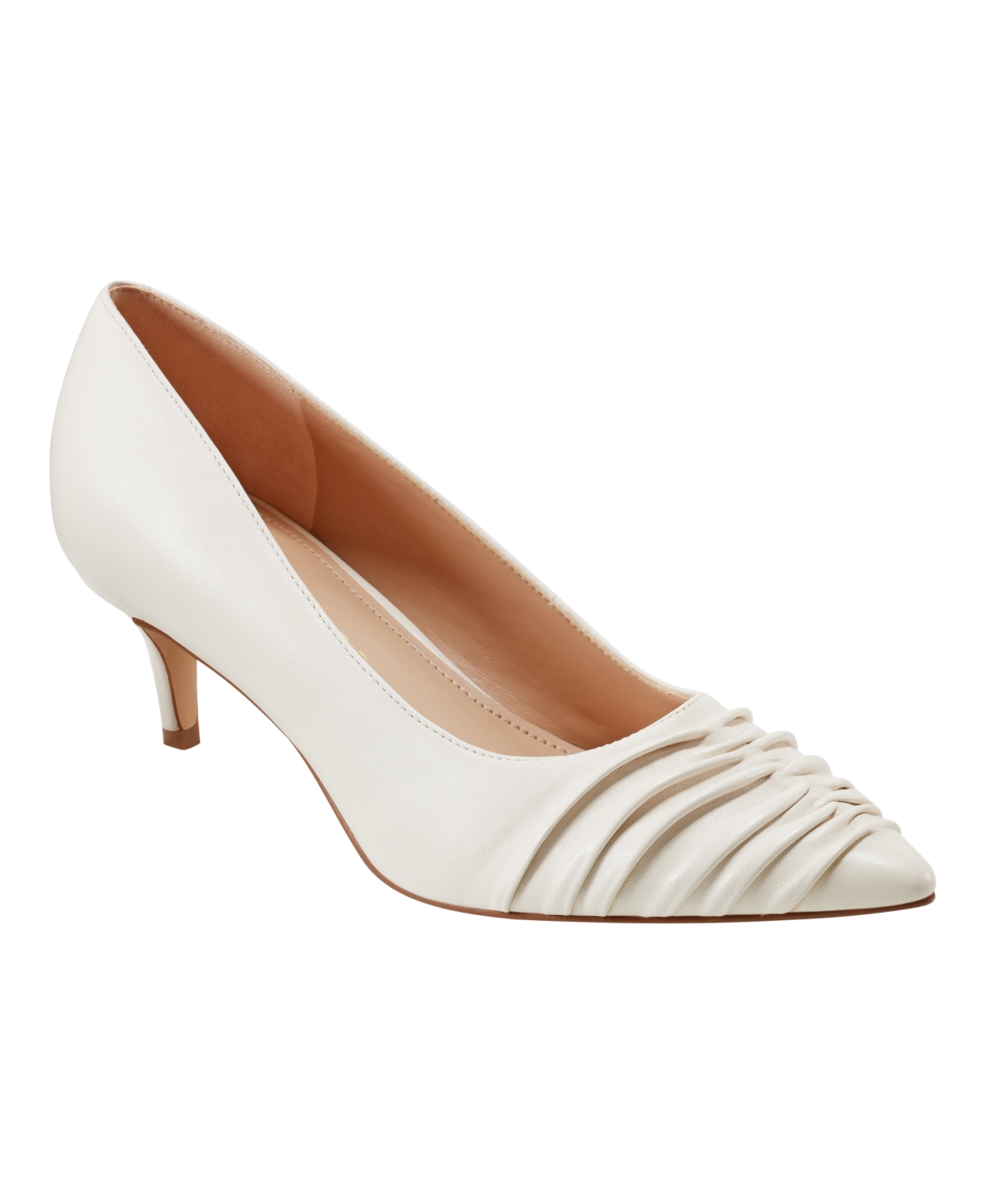 Marc Fisher Ltd Paria Pointed Toe Kitten Heel Pump In White