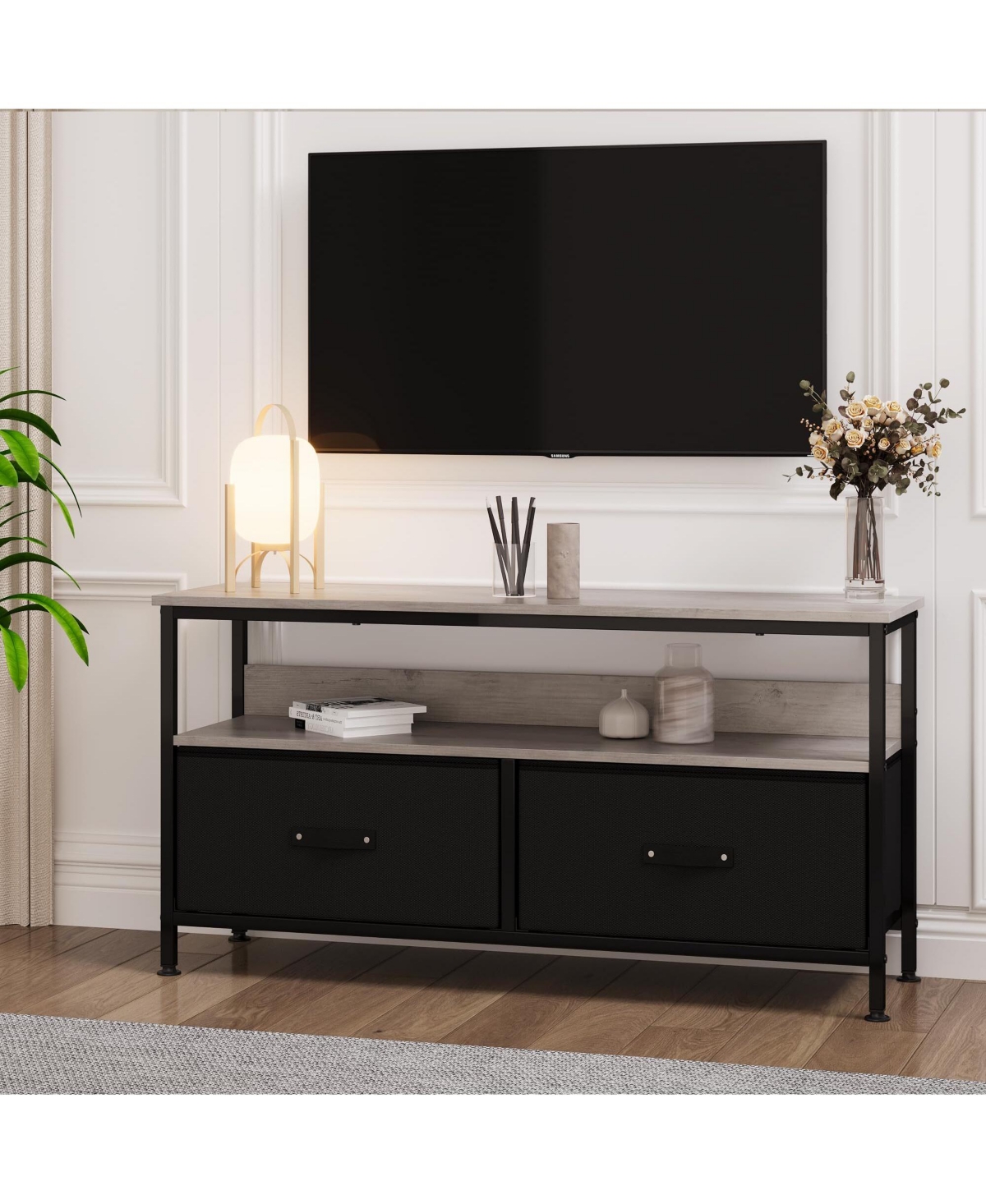 gaomon Dresser Tv Stand 50 Inch Entertainment Center with Storage Tv Stand for Bedroom Small Tv Stand Dresser with Drawers and Shelves, Tv & Media Con